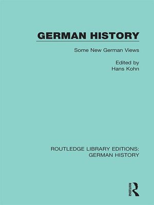 cover image of German History